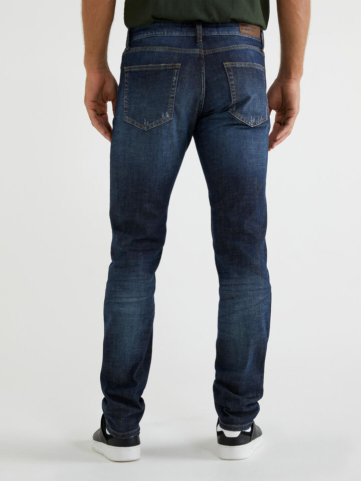 Straight leg jeans in stretch cotton Men image number 3